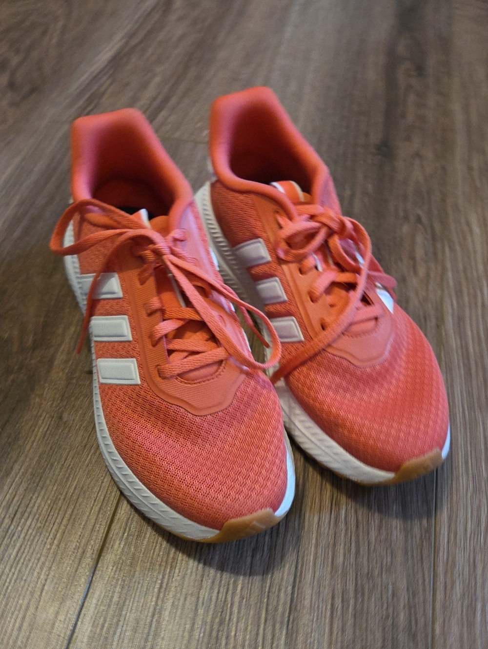 adidas Coral/White Women's Athletic Running Sneakers